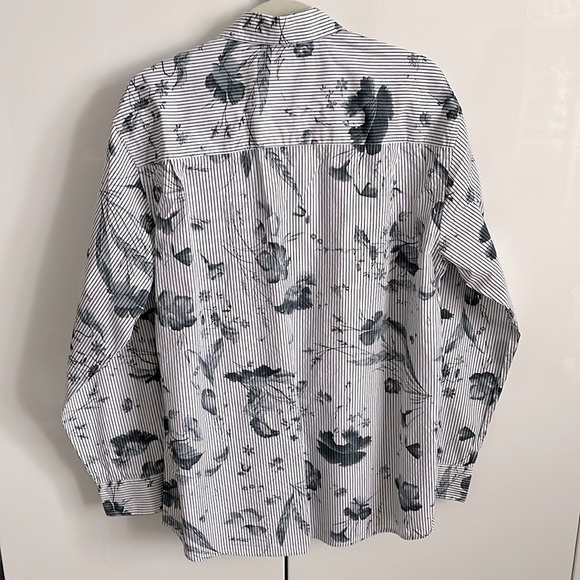 HAGGAR HERITAGE Men’s Cotton Floral Button Down Shirt, Size L - Picture 6 of 9